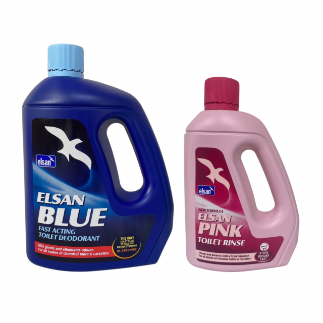 Elsan Blue 4L & Pink 2L Perfumed Toilet Fluid Chemical