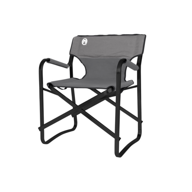 Coleman Grey Deck Chair with Black Steel Frame