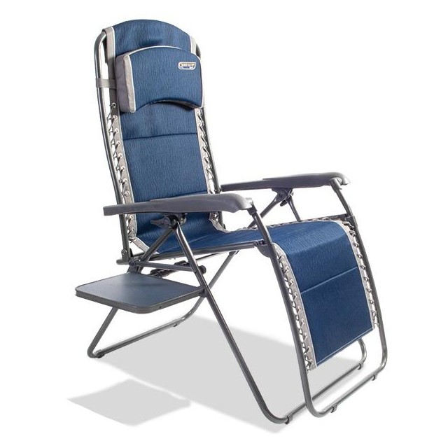 Quest Ragley Relaxer Anti Gravity Reclining Chair With Table Folding Blue