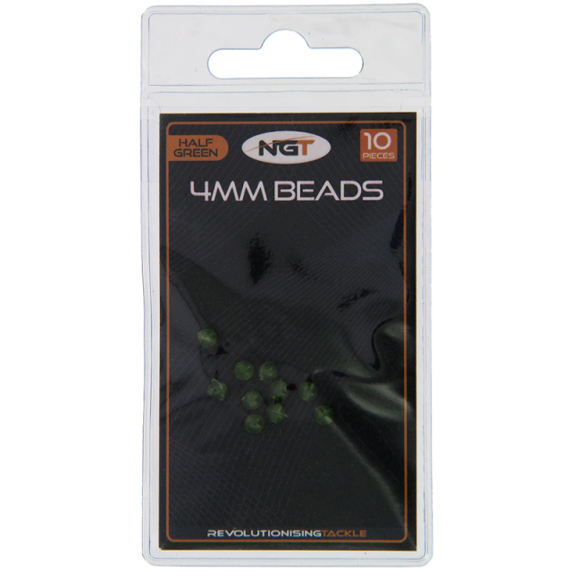 NGT 4mm Beads - Half Green