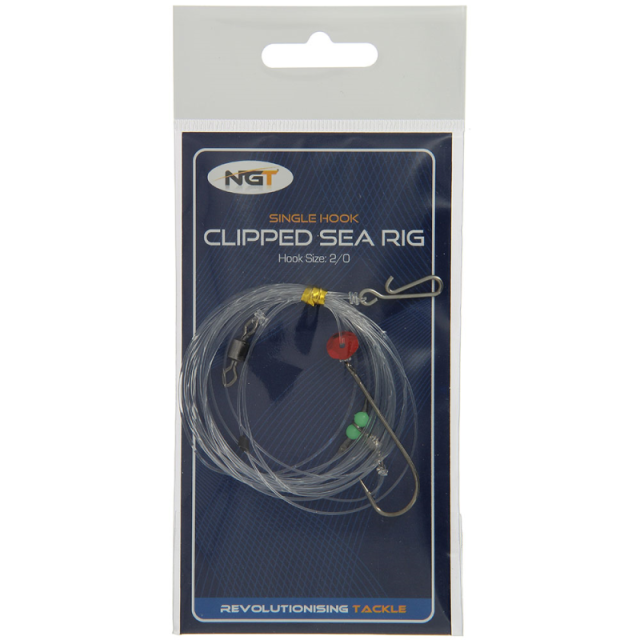 NGT Single Hook Clipped Sea Rig