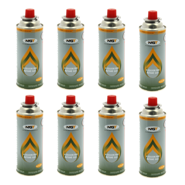 NGT Butane Gas Canisters 227g (8 Pack)