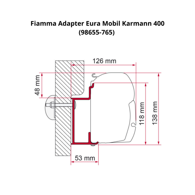 Fiamma Awning Adapter Kit Eura Mobil Karmann 400cm