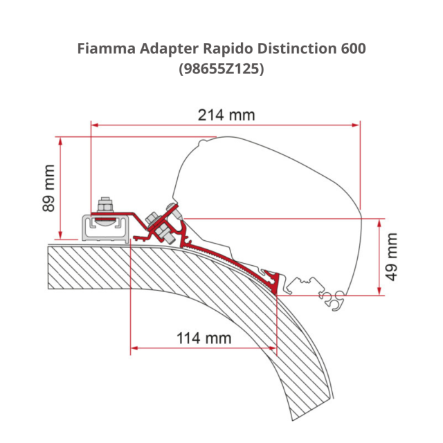 Fiamma Adapter Rapido Distinction 600
