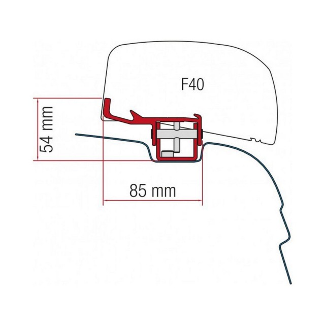 Fiamma F40 Awning Adapter Brackets for Volkwagen T5 T6 UK