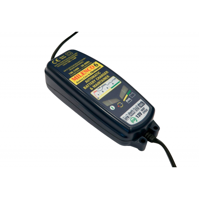 Milenco Optimate 6 Multi Step Battery Smart Charger Maintainer