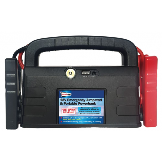 Streetwize 650 Amp Emergency Jump Starter & Portable Power Bank