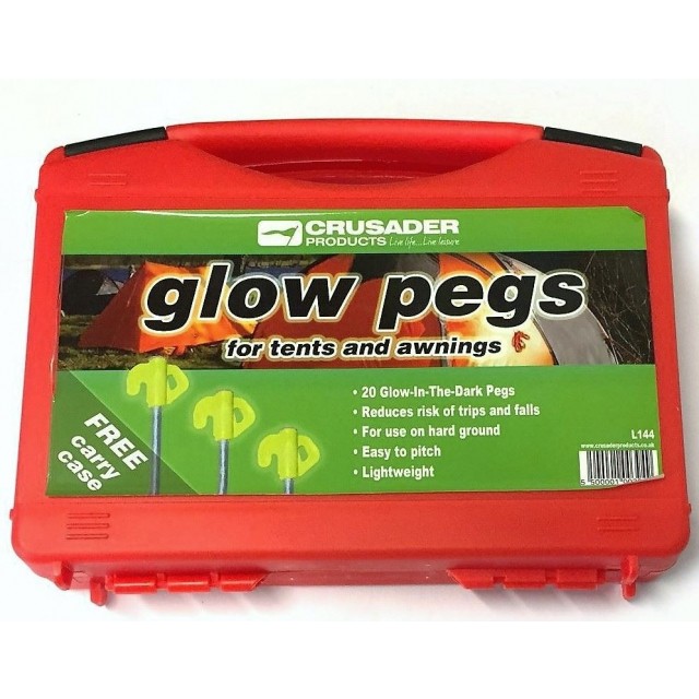 Glow In The Dark Hard Ground Tent & Awning Pegs
