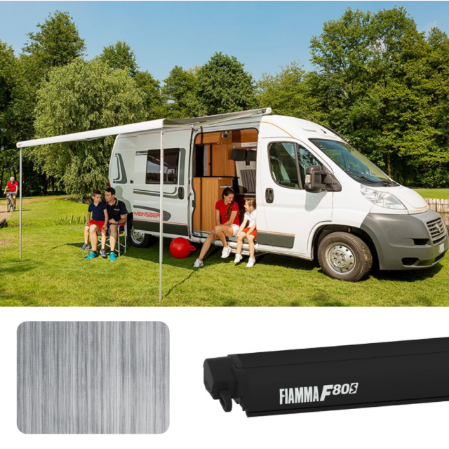 Fiamma F80s Awnings with Deep Black Case