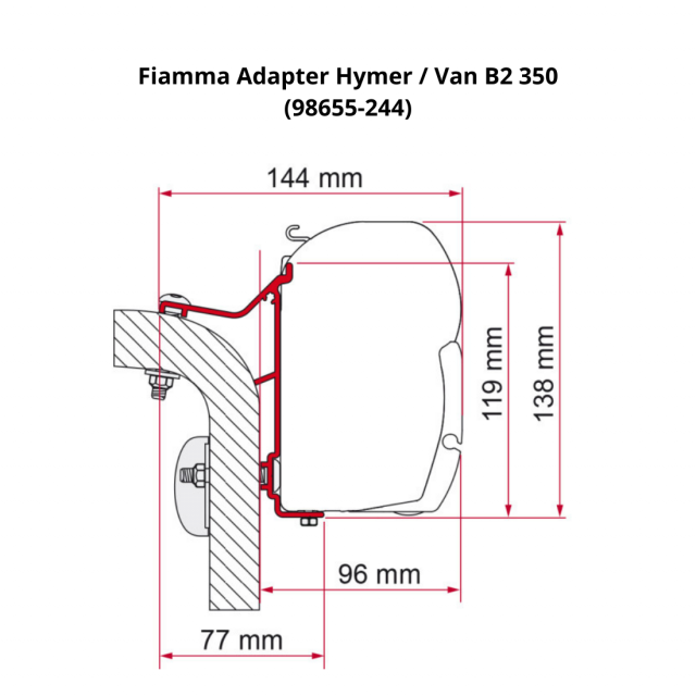 Fiamma Kit Adapter Hymer Van/B2 350