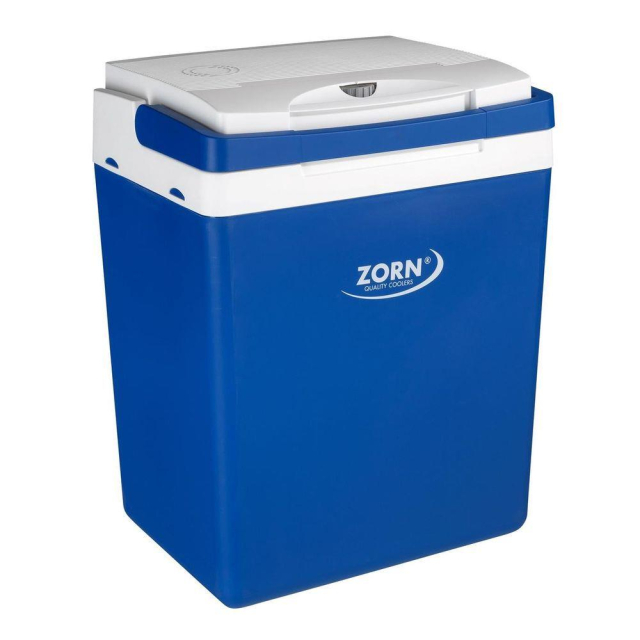 Zorn Z32 30L 12V Electric Cool Box - Thermoelectric Cooler, Blue/White