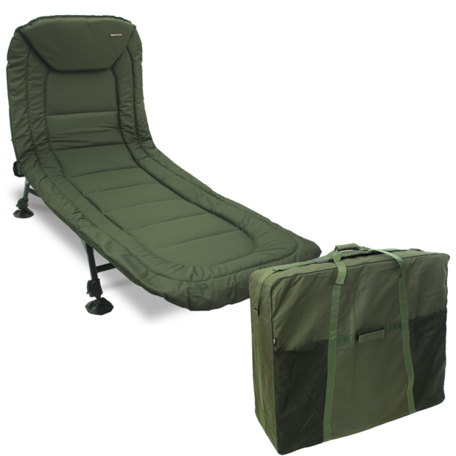 NGT Specimen Bed - 6 Leg Bed Chair with Recliner With NGT Bed Chair Bag