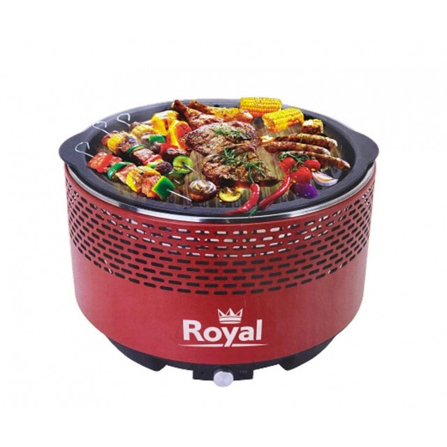 Royal Charcoal Smokeless BBQ with Cast Iron Grill