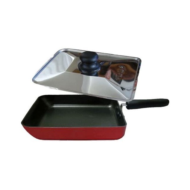 Boaties Compact Square Frying Pan and Lid