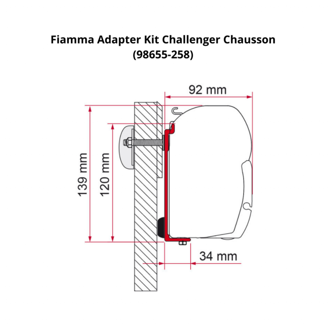 Fiamma F45 Adapter Kit Challenger-Chausson