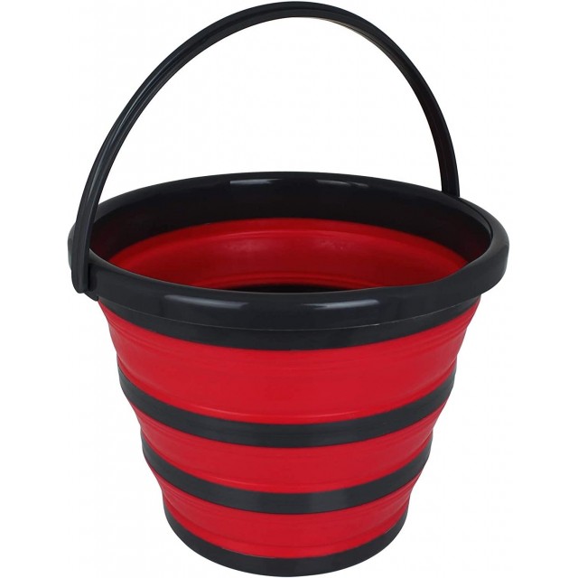 Dunlop Red Folding Bucket 10L
