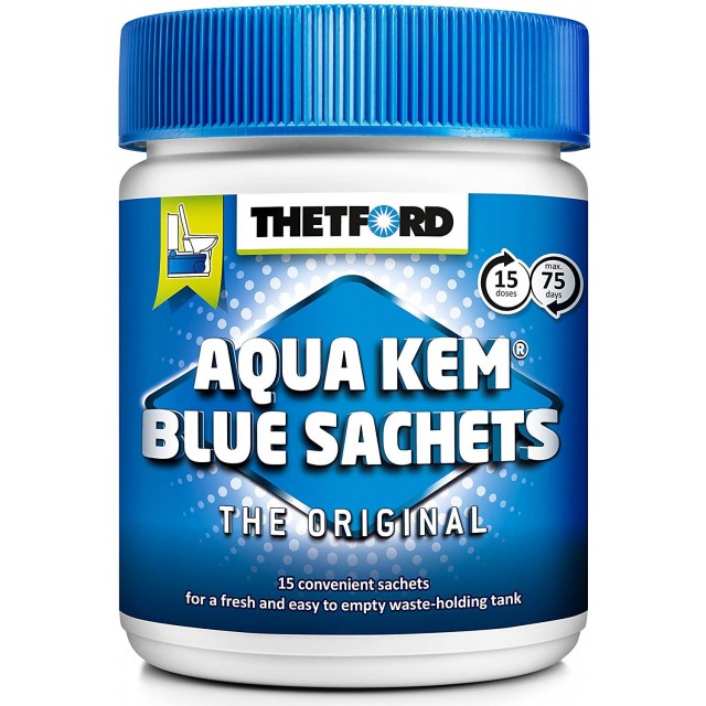 Thetford Aqua Kem Chemical Toilet Blue Bags 15 Sachets
