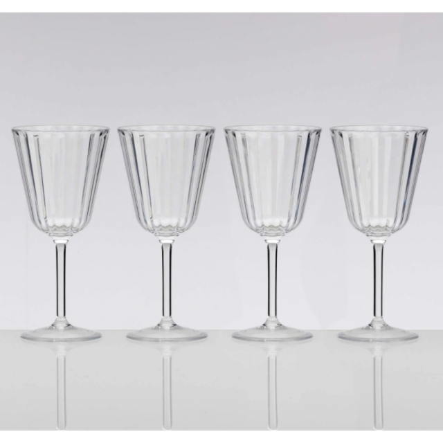Flamefield Crystaline Wine Goblets Glasses 220ml