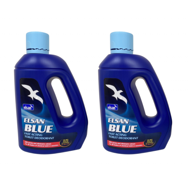 Elsan 2 Litre Twin Pack Blue Perfumed Toilet Fluid