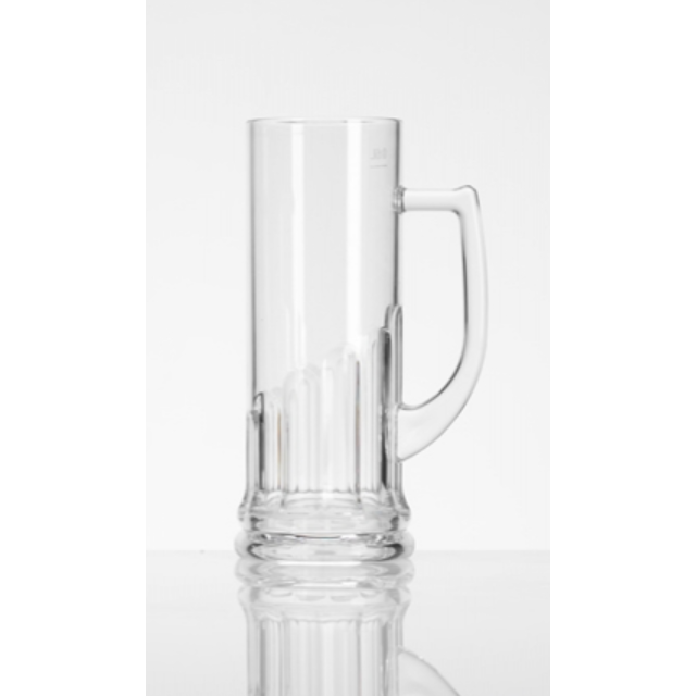 Flamefield Clear Acrylic Tall Beer Glass with 600ml Capacity