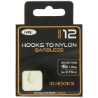 NGT Hook to Nylon Barbless Size 12