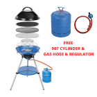 Campingaz Party Grill 600 + Gas Hose & Regulator Kit + 907 Gas Cylinder