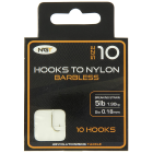 NGT Hook to Nylon Barbless Size 10
