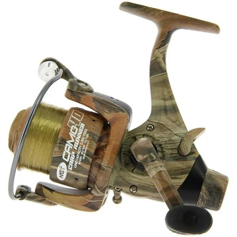 Angling Pursuits Camo 40 Carp Runner Reel 3BB with 12lb Line