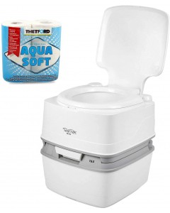 Thetford Porta Potti 165 with 4 Pack Aqua Soft Toilet Roll